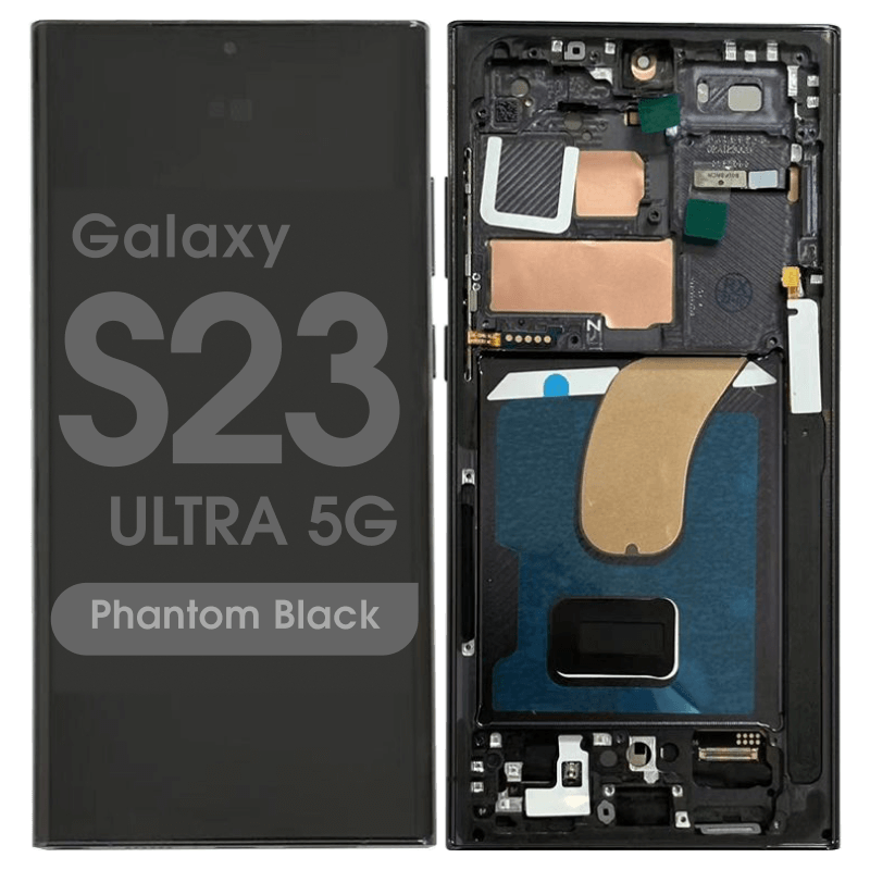 Galaxy S23 Ultra S918 OLED Assembly w/Frame (PHANTOM BLACK) (Premium)