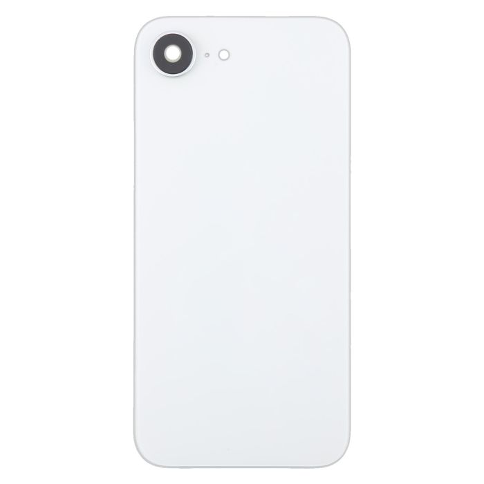 Back Glass With Steel Plate Compatible For iPhone 16e (White)(NO LOGO)