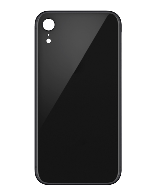 iP XR Bigger Camera Hole Back Glass  (BLACK)