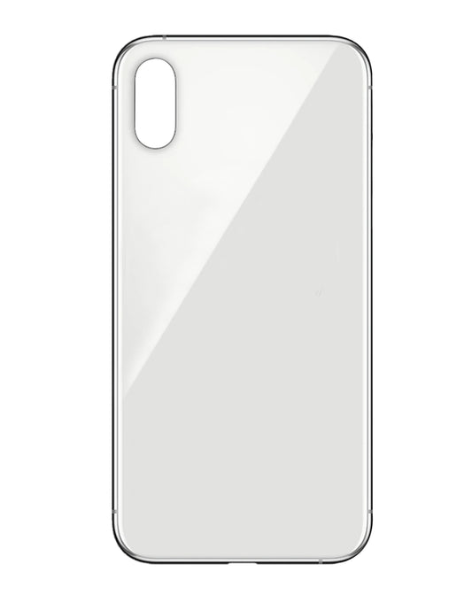 iP XS Max Bigger Camera Hole Back Glass (NO LOGO)-(WHITE)
