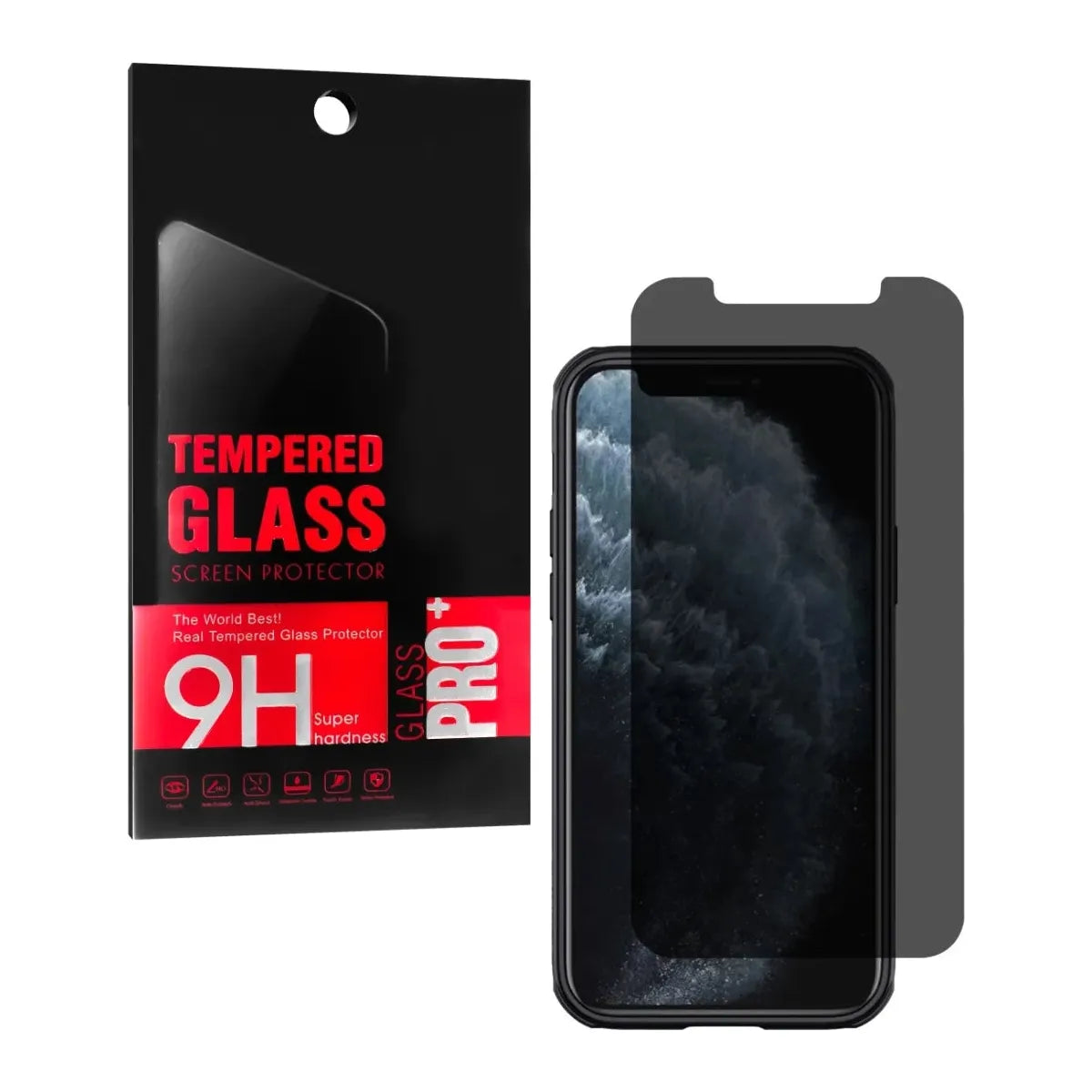 Privacy Tempered Glass for iP 11 Pro Max / XS Max (2.5D / 10 Pieces)